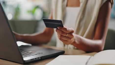 woman making online purchase using a credit card