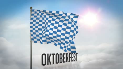 generado digitalmente de la agitación de la bandera del oktoberfest