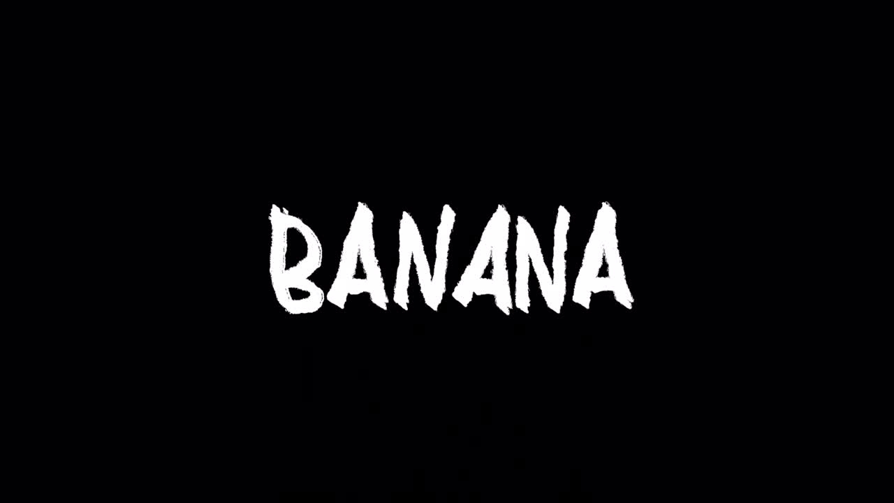 banana wiggle text concept