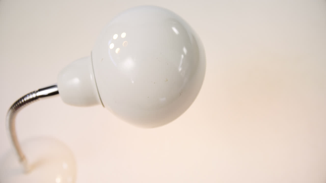 Table lamp on white background 4k