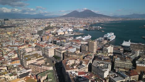 aerial view above downtown naples