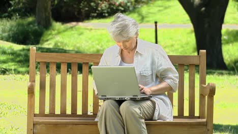 Mujer-Mayor-Mirando-Una-Computadora-Portátil