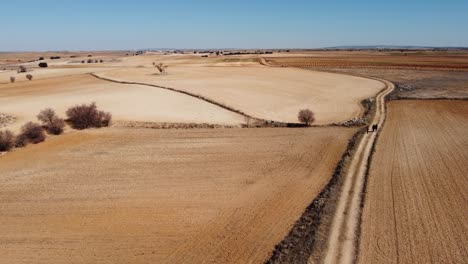 Menschen,-Die-In-Trockener-Landschaft-Spazieren