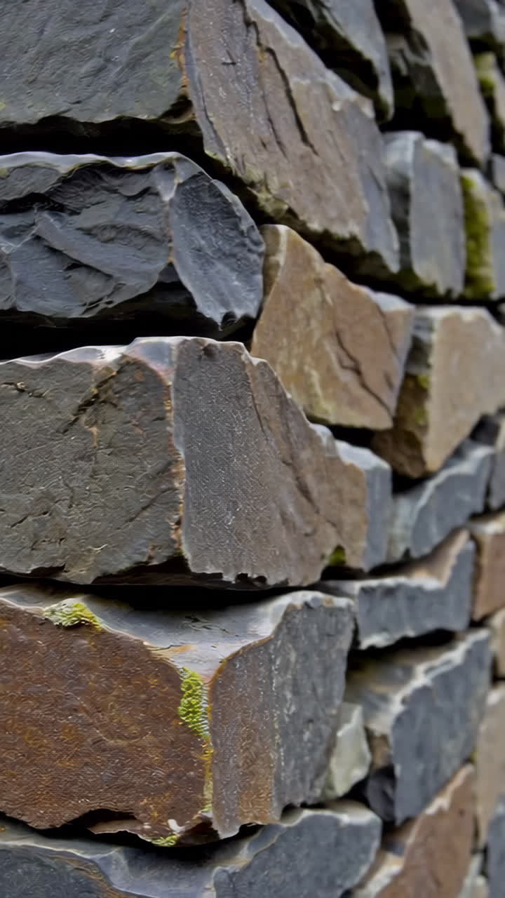 Close-up view of a stone wall