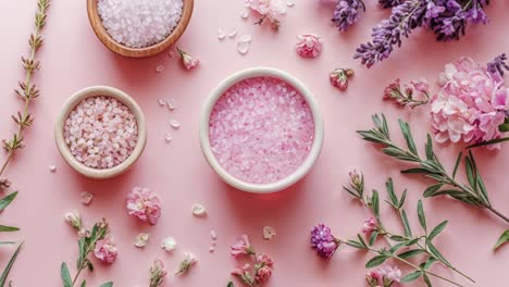 pink spa-themed relaxation set