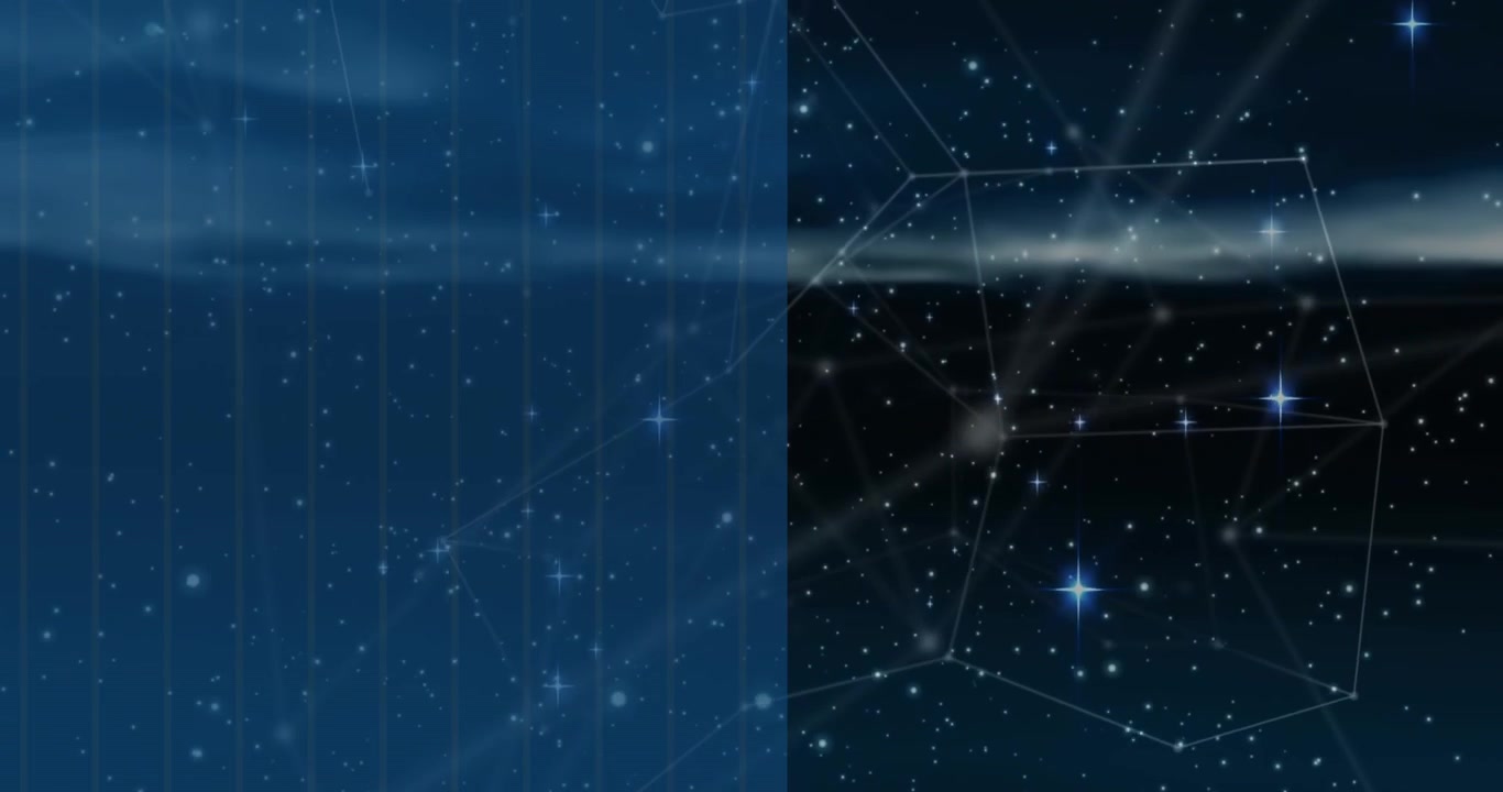 Animation of network of connections with numbers over globe