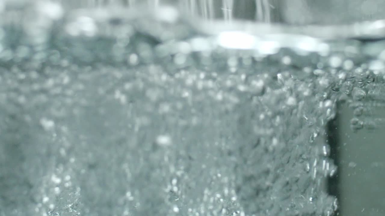 수중 물줄기의 클로즈업