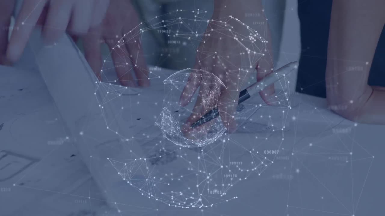 코카서스 사업가들의 손을 통해 연결 네트워크의 활성화