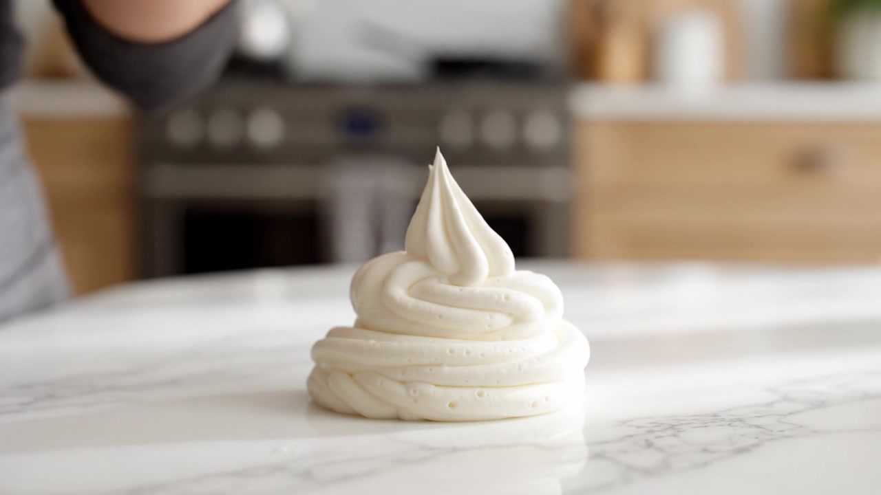 Mastering the Art of Piping: A Step-by-Step Journey from a Precision-Filled Pastry Bag to Creating Beautiful Swirls of Creamy Toppings on a Marble Surface