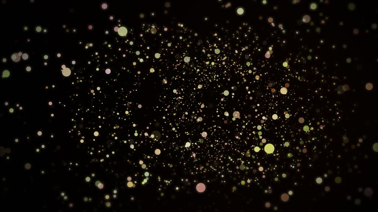 4k 3d gold particles in liquid float and glisten loop background glittering golden particles depth