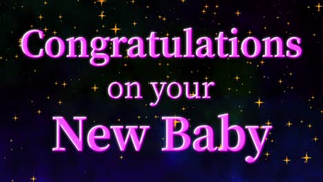 congratulations on your new baby message text animation motion graphics