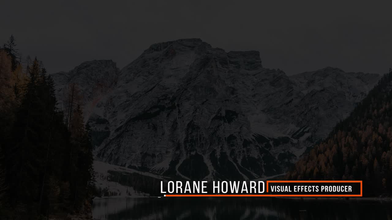 Snowy Mountain Landscape by a Lake