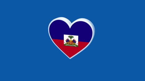 heart shaped haitian flag