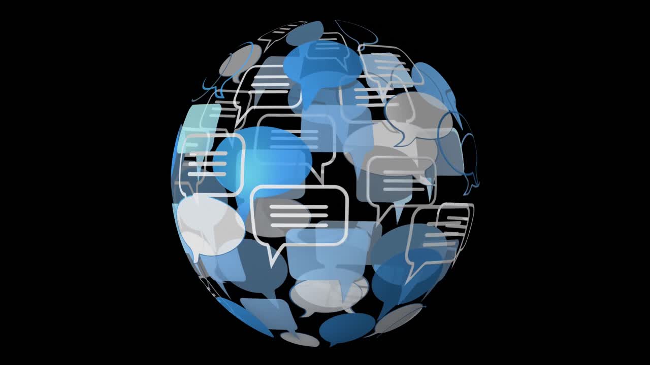 iconos de burbuja de mensajes 4k