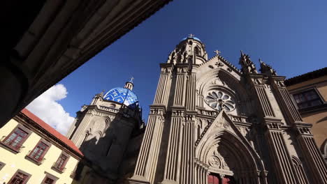 grand church with blue dome against clear sky