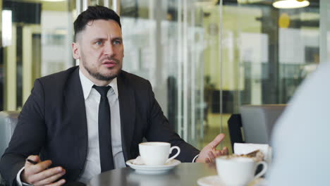 business meeting in a coffee shop
