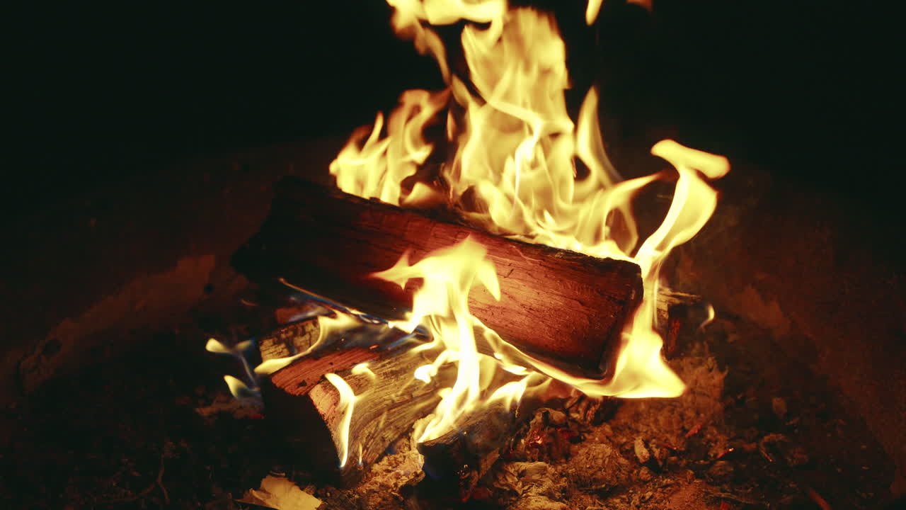 fogata en la noche