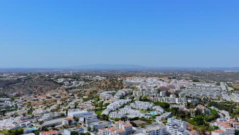 Drone-shot-with-a-hill-sticking-up-at-the-horizon