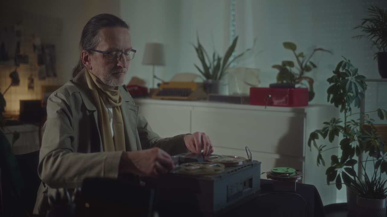 The Spy Listens to Discreet Recordings