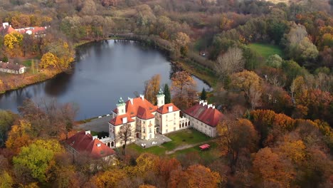 aaerial view on the beautiful palace in sweden