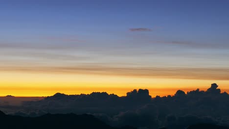 sunrise over mountains and clouds