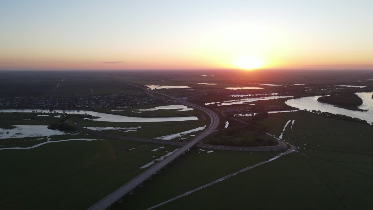 강 과 풍경 의 공중 사진