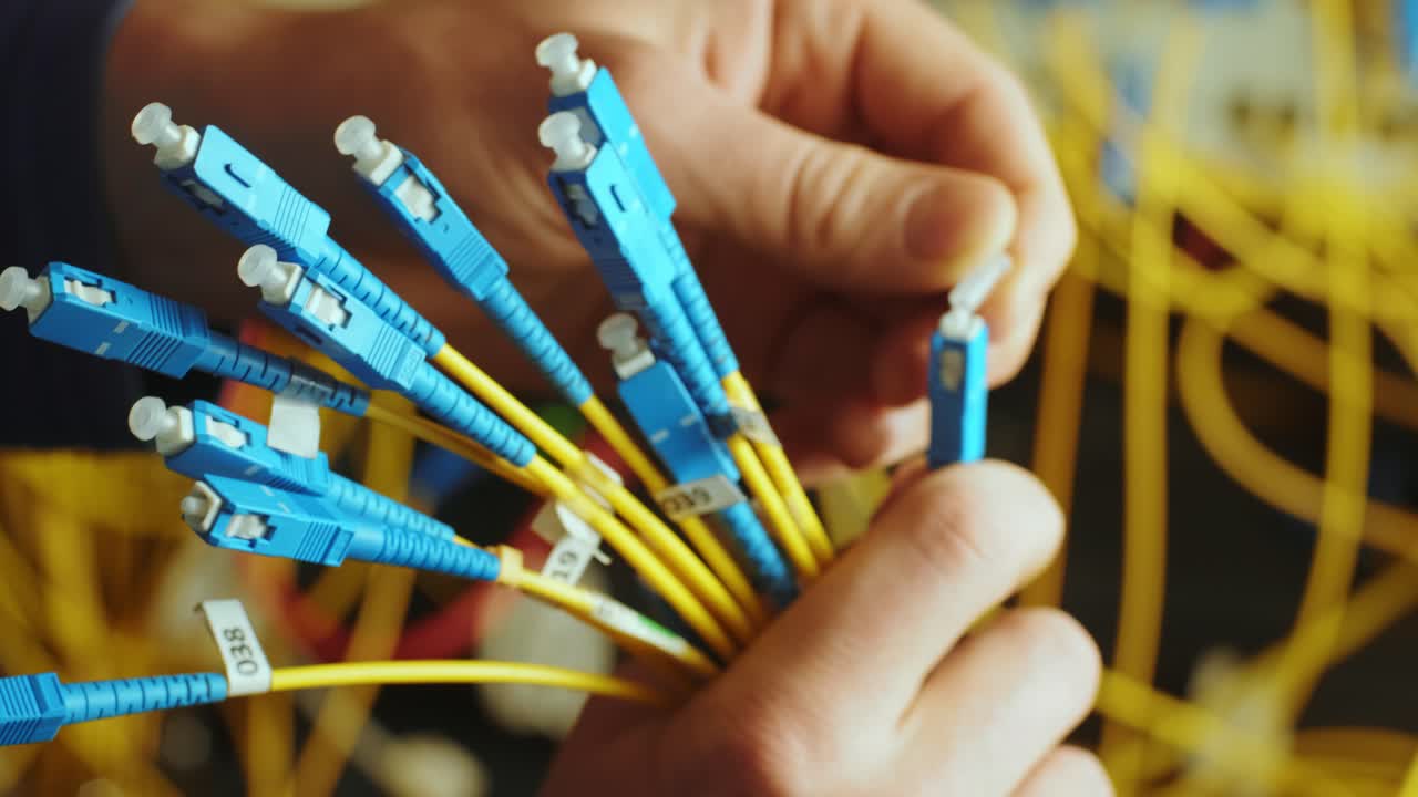 servicio de redes. ingeniero de redes administrador comprobando el equipo de hardware del servidor del centro de datos