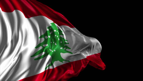 waving flag of lebanon