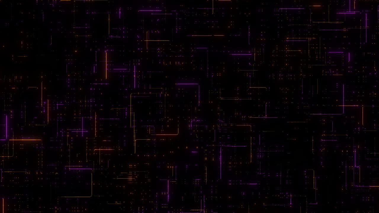 Grid of purple and orange lines abstract dark background for websites and apps