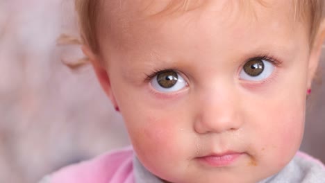 a close-up portrait of a baby