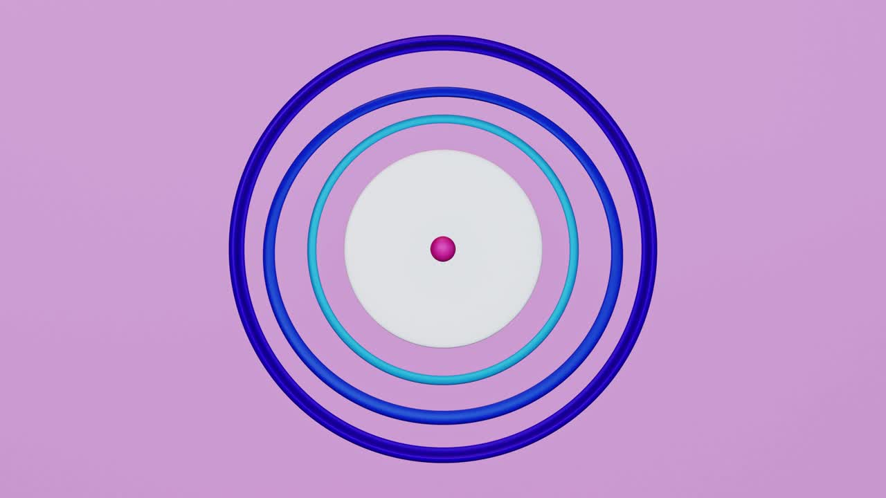 abstract 3d video of moving circular geometric shapes