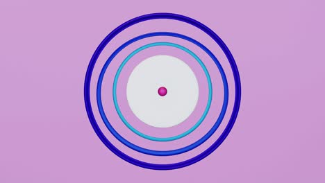 abstract 3d video of moving circular geometric shapes
