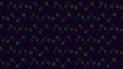 Rainbow-rings-and-dots-pattern-with-neon-light