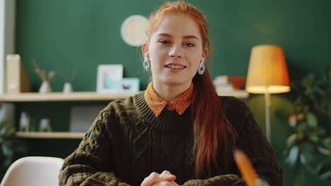 woman in a video call