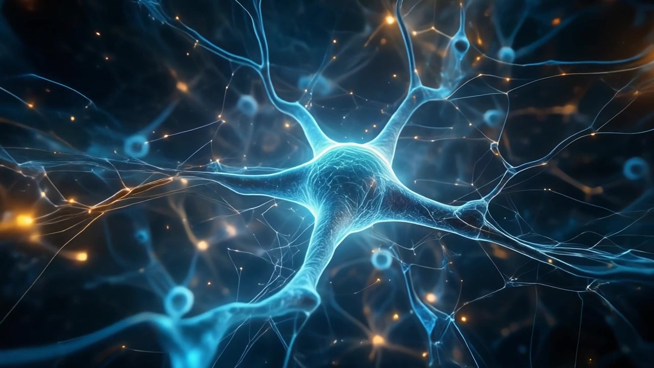 Neural Network Connections Firing in Human Brain