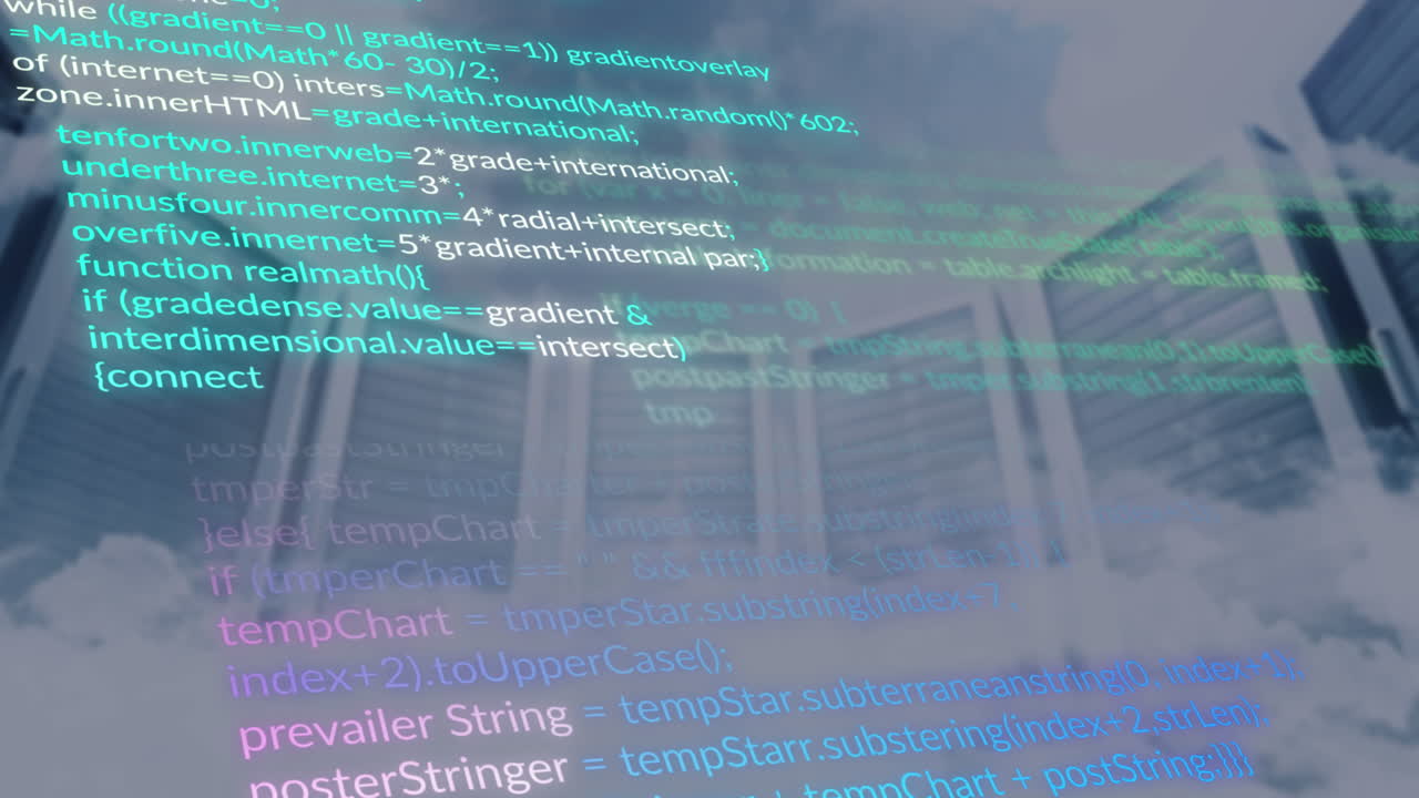 Animation of data processing over computer servers
