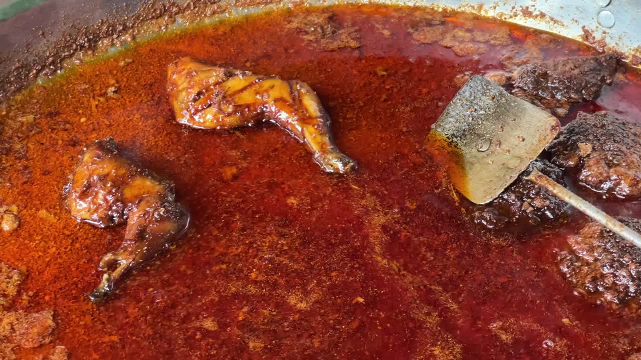 Mutton and chicken chap prepared in spicy and oily gravy.