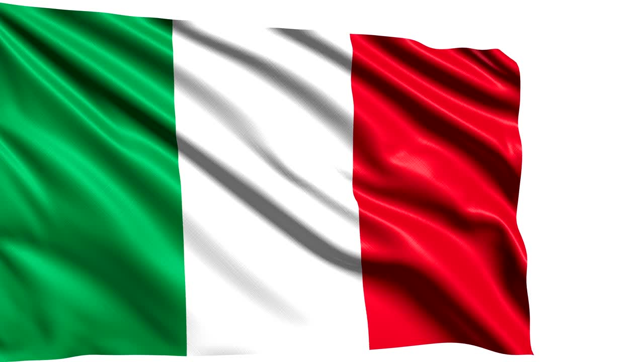 Bandiera italiana (in loop, canale alfa)