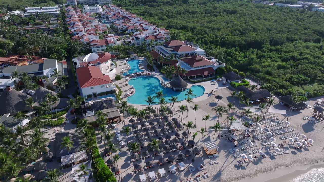 Dreams Dominicus La Romana Resort, Bayahibe in Dominican Republic. Aerial drone view