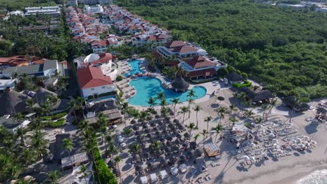 dreams dominicus la romana resort, bayahibe in dominican republic. aerial drone view