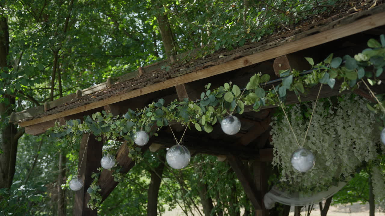 Rustic Outdoor Wedding Gazebo Decor