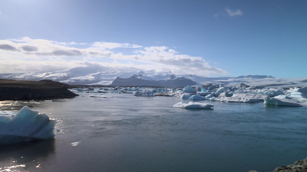 Several views of the Jokulsarlon glacier lagoon