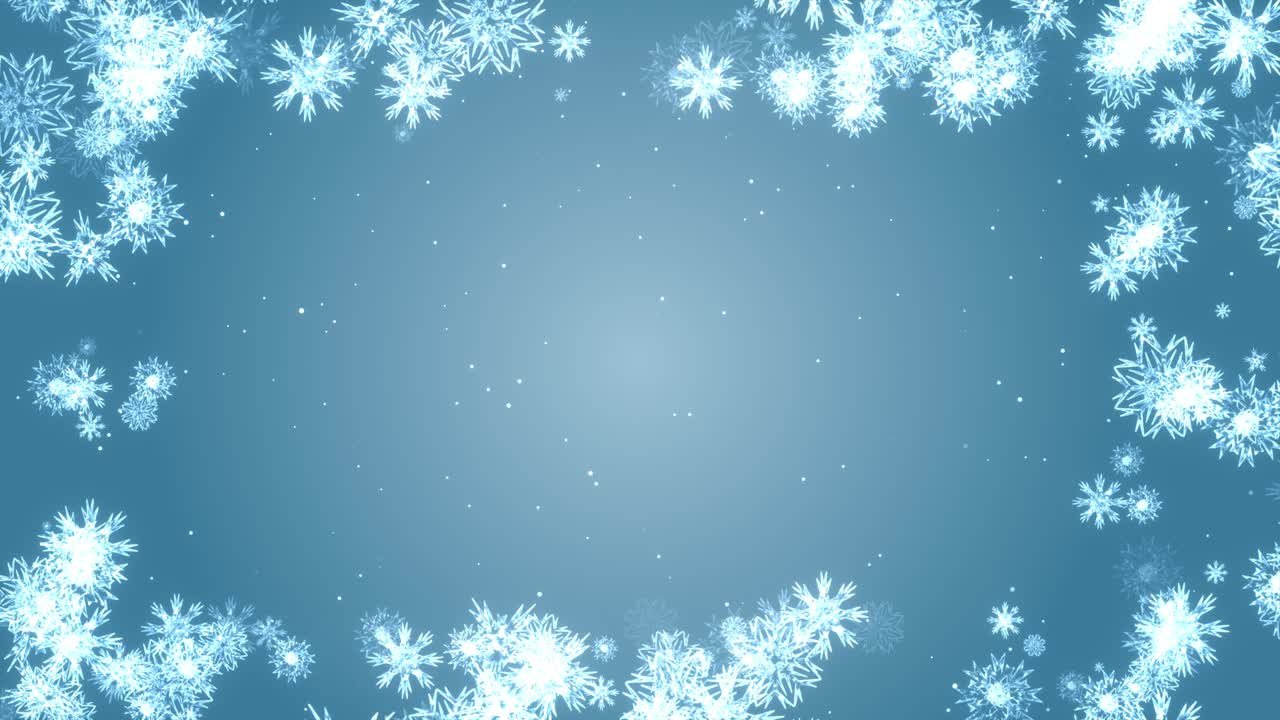 cuadro de esquina de navidad de 4k y borde con fondo de bucle de espacio de copia