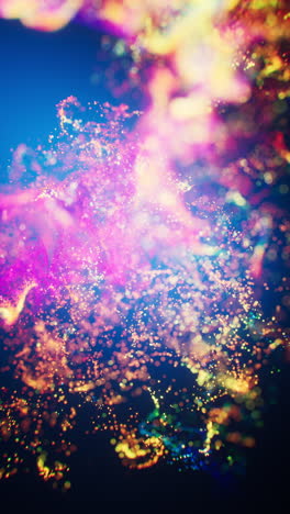 flowing wave particles background, 3d rendering.