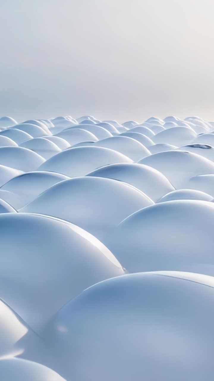 Vertical video: Advancing camera showing dome shapes in minimal expanse, revealing endless pattern