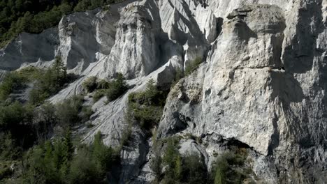 aerial view of cliffs at ruinaulta, switzerland