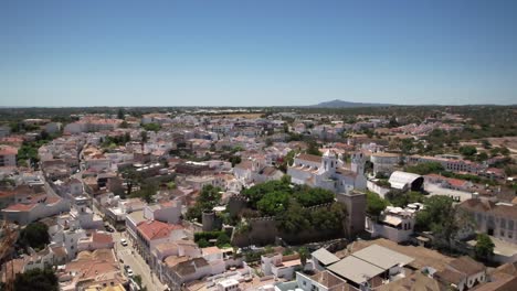 aerial view city of tavira portugal 4k