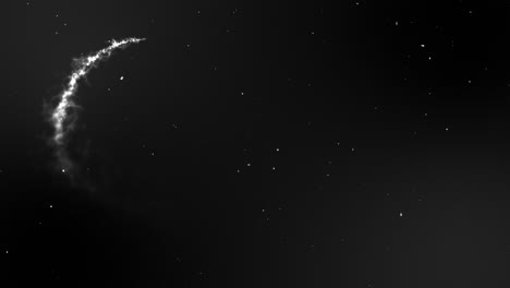 magic particle animation glowing shooting stars in nighttime twinkle sky universe astronomy background overlay dark black