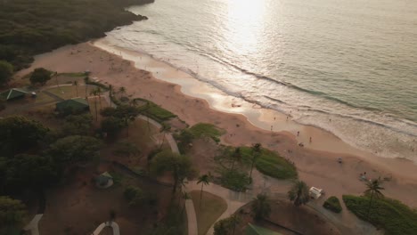 playa de la isla grande durante la puesta de sol