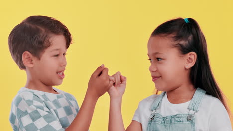 two kids celebrating success